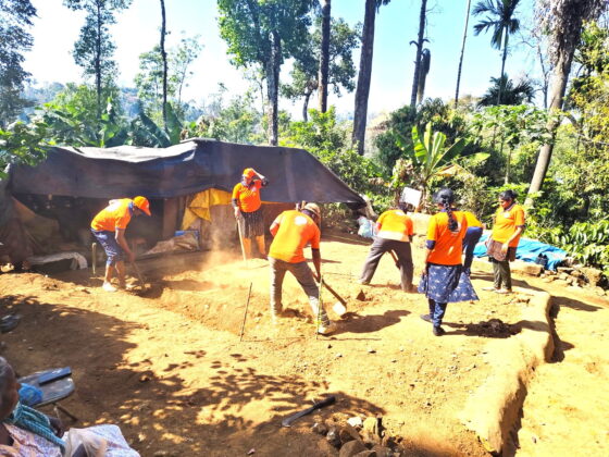 ವಾತ್ಸಲ್ಯ ಮನೆಗೆ ಅಡಿಪಾಯ ರಚಿಸಿದ ಶೌರ್ಯ ಸ್ವಯಂಸೇವಕರು.