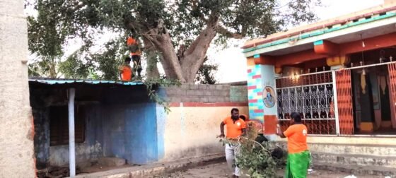 ಯಾದಗಿರಿ: ಬಂದಳ್ಳಿ ಶೌರ್ಯ ತಂಡದಿಂದ ಹನುಮಾನ್ ದೇವಾಲಯದ ಸ್ವಚ್ಚತೆ.